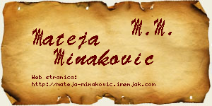 Mateja Minaković vizit kartica
